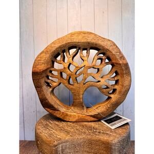 Rustic Tree of Life Home Decor Wood Tree Home Decor Tree Sitter NEW FAST SHIP